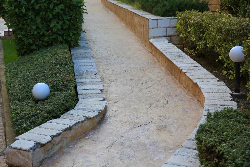 Coloured concrete footpath finish in Ipswich