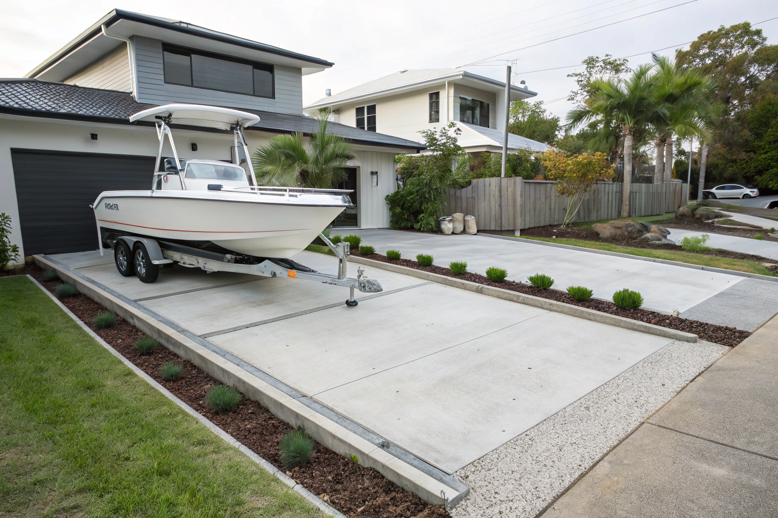 Concrete driveway extension