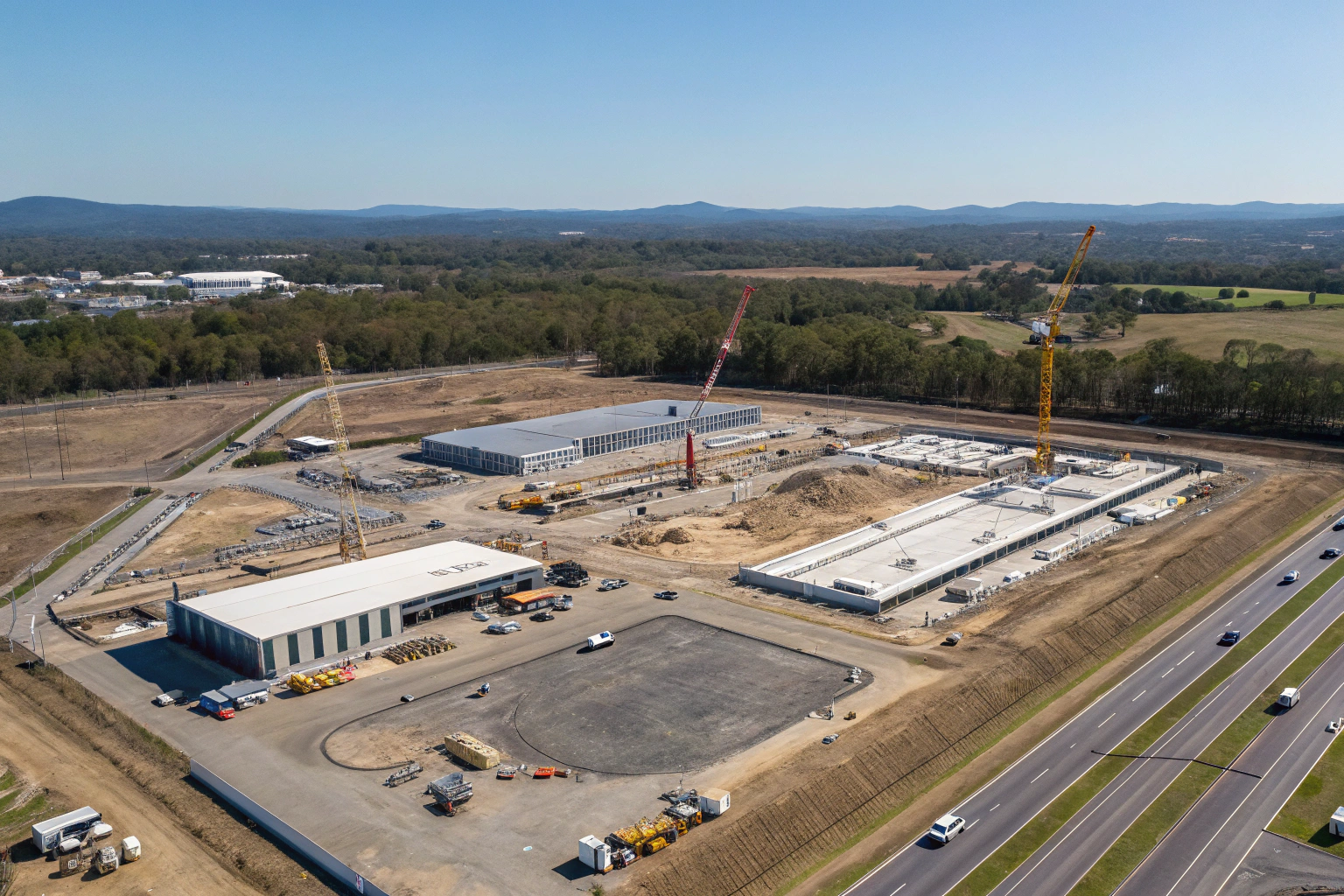 Concrete work on a new business development site
