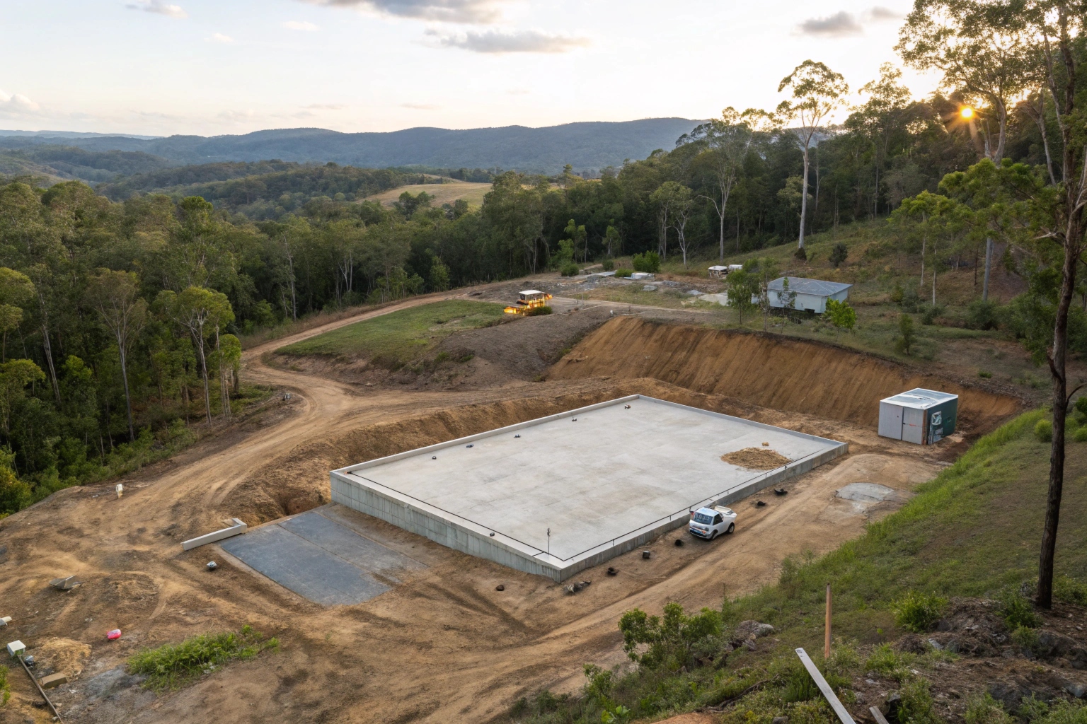 Completed house slab ready for construction in Ipswich Queensland