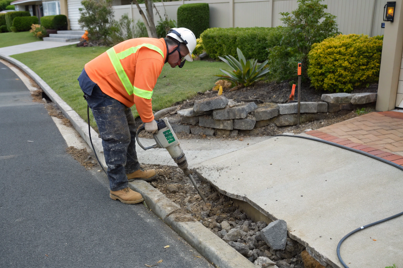 Professional jackhammer concrete breaking services Ipswich Queensland